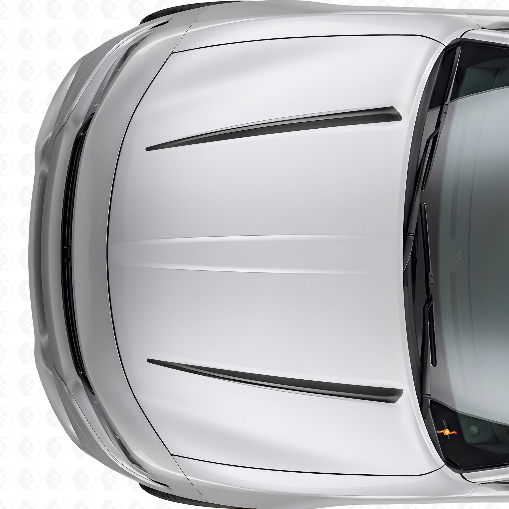 Dubbele Tnin Strepen Motorkap Vinyl Decal Sticker voor Dodge Charger 2015-2026