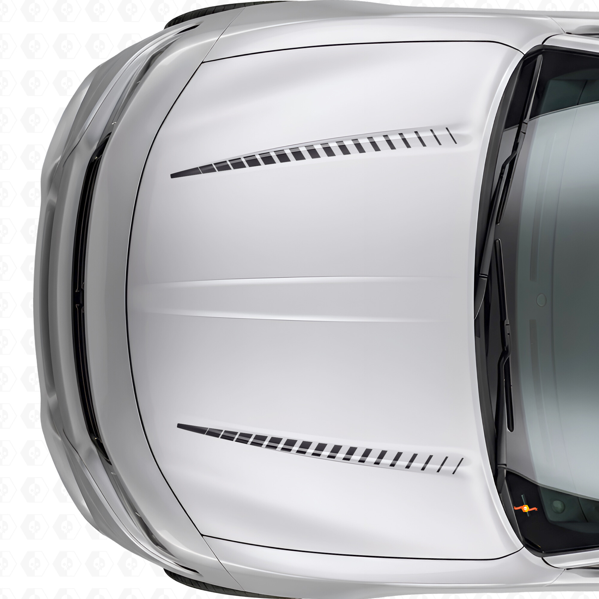Dubbele Tnin Strobe Strepen Motorkap Vinyl Decal Sticker voor Dodge Charger 2015-2026