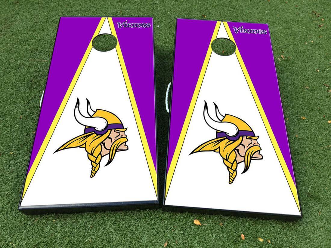 Vikings-stijl Cornhole Board Vinyl Wrap Stickerset