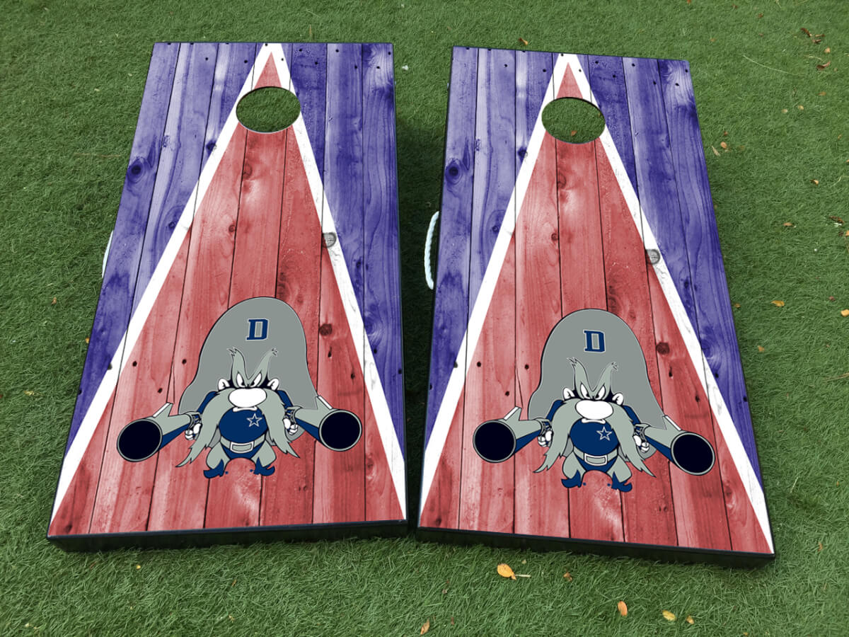 Dallas Football Cowboy Cornhole Board Wrap Sticker Set