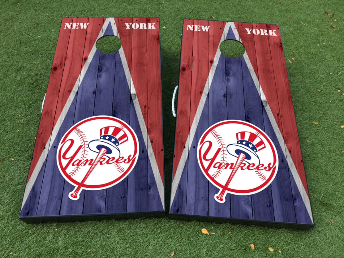 New York Yankees stijl Cornhole Board vinyl wrap decal set