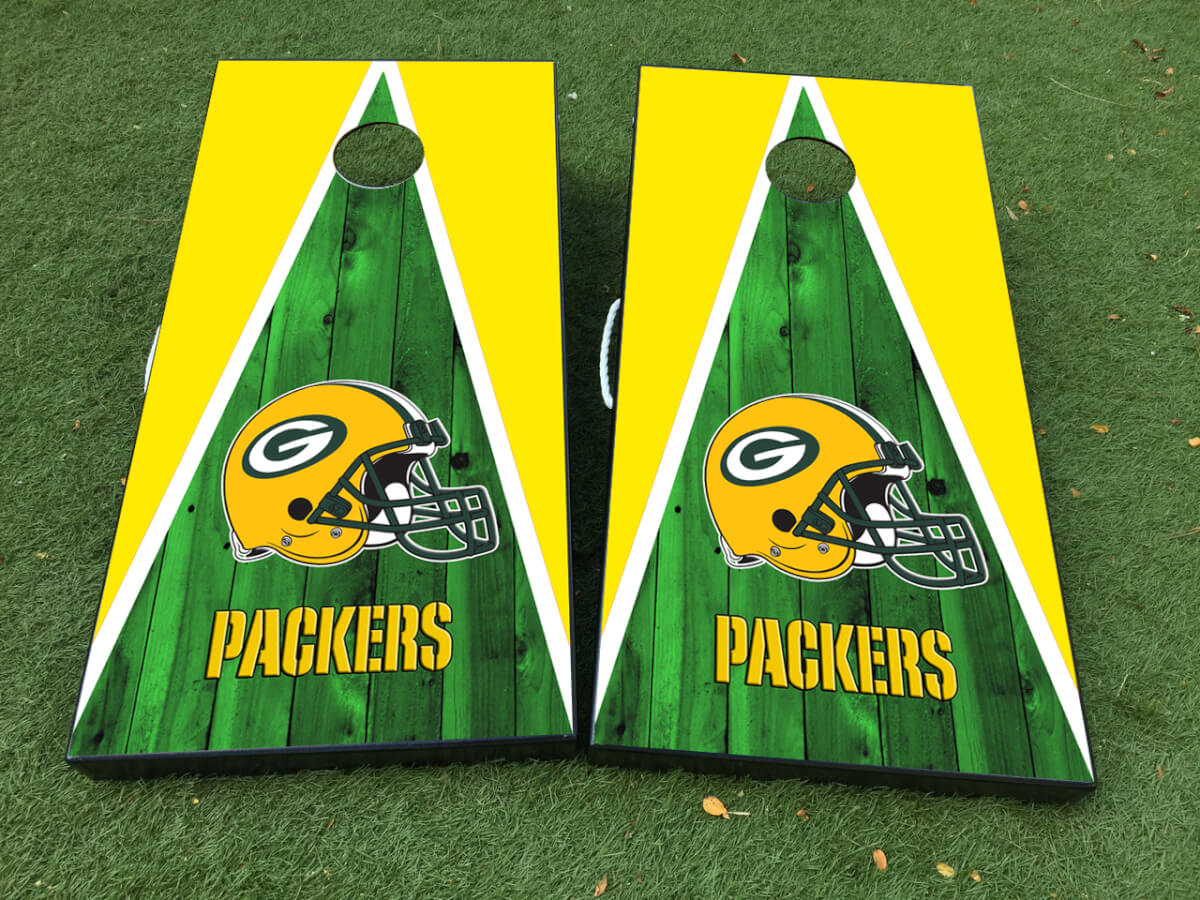 Green Bay Packers Cornhole Board Vinyl Wrap Decal Set