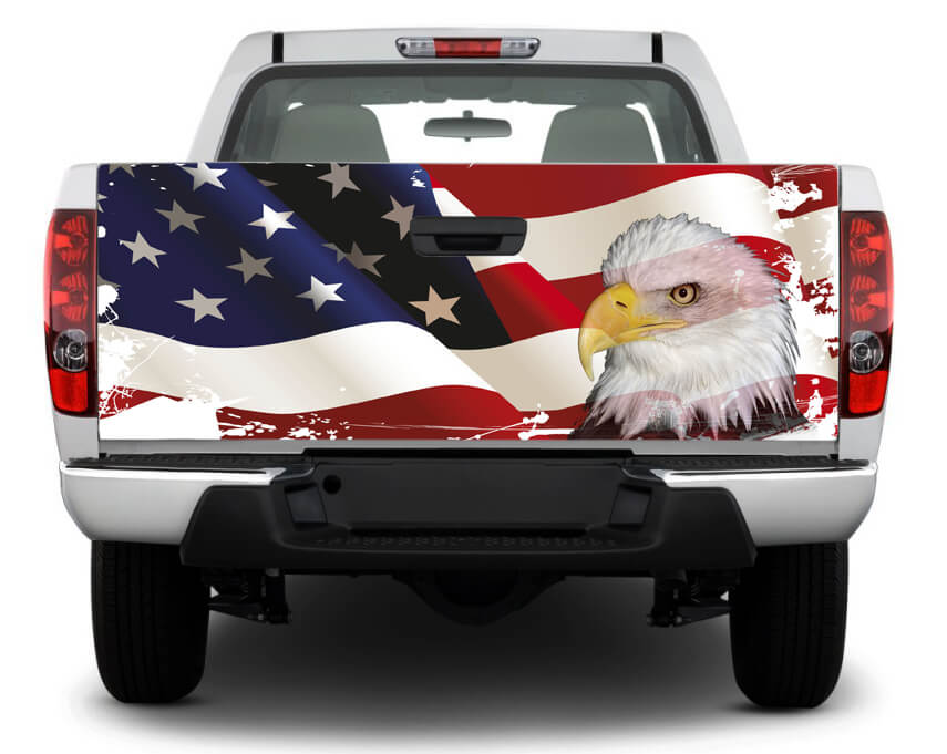 Amerikaanse USA Adelaar vlag Achterklep Decal Sticker Wrap Pick-up Truck SUV Auto
