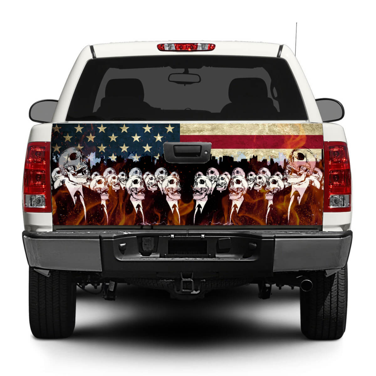 Zombie & USA Vlag Achterklep Vinyl Decal voor Pick-up Trucks SUV's