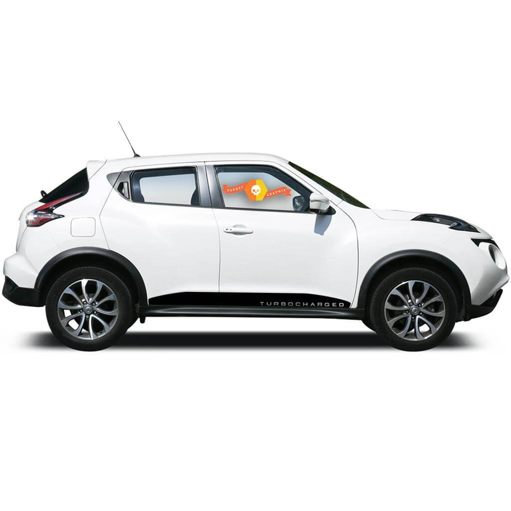 NISSAN JUKE Turbocharged MOTORSPORT Vinyl Sticker Sticker LATO STRISCIA sticker GRAFICO