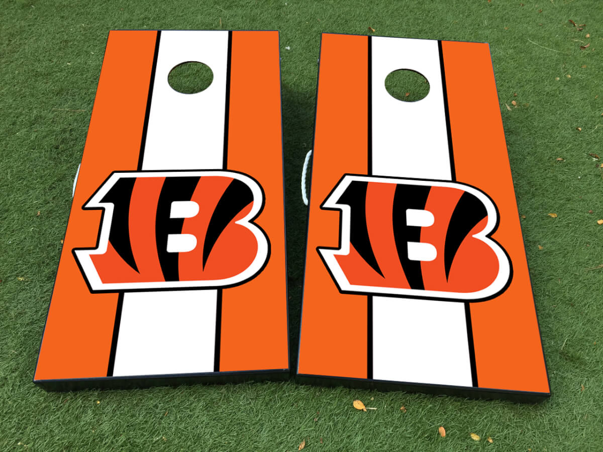 Cincinnati Bengals Football Cornhole Board Vinyl Wrap Deccal Set