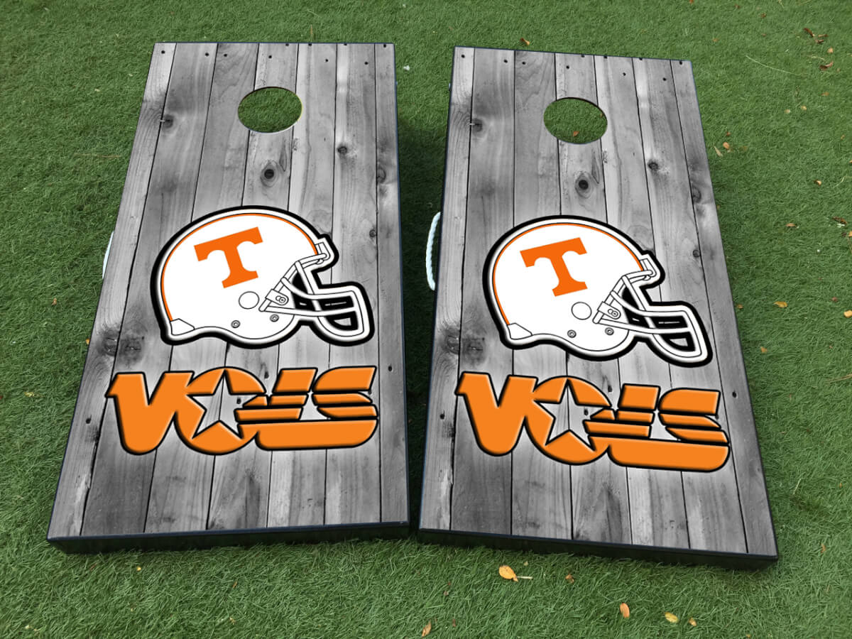 Tennessee Vols Football Helm Cornhole Board Vinyl Wrap Stickers