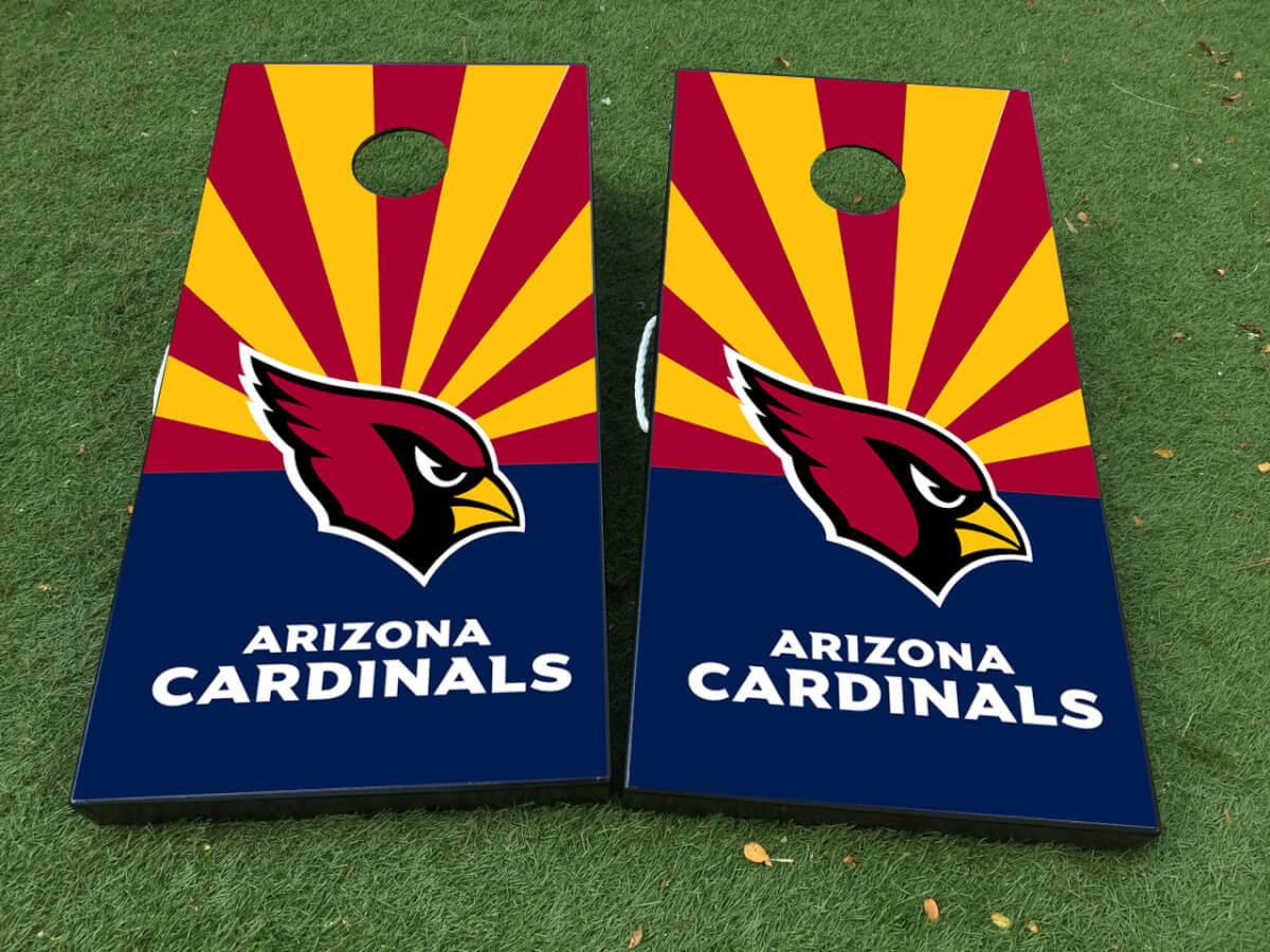 Arizona Cardinals Stijl Cornhole Bord Vinyl Wrap Decal Set