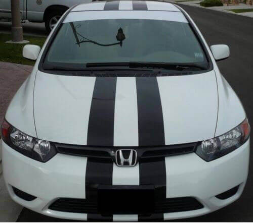 Vinyl Sticker Kit met Dubbele Racestrepen voor Honda Civic Accord