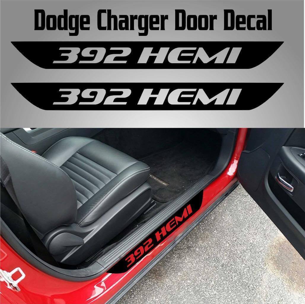 392 HEMI SRT Deur dorpel vinyl decal stickers voor Dodge Charger 2015-2017