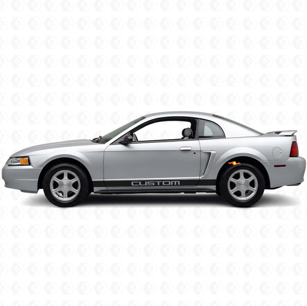 Aangepaste Rocker Panel Stripe Vinyl Decal Kit voor Musclecar Mustang 1994-2004