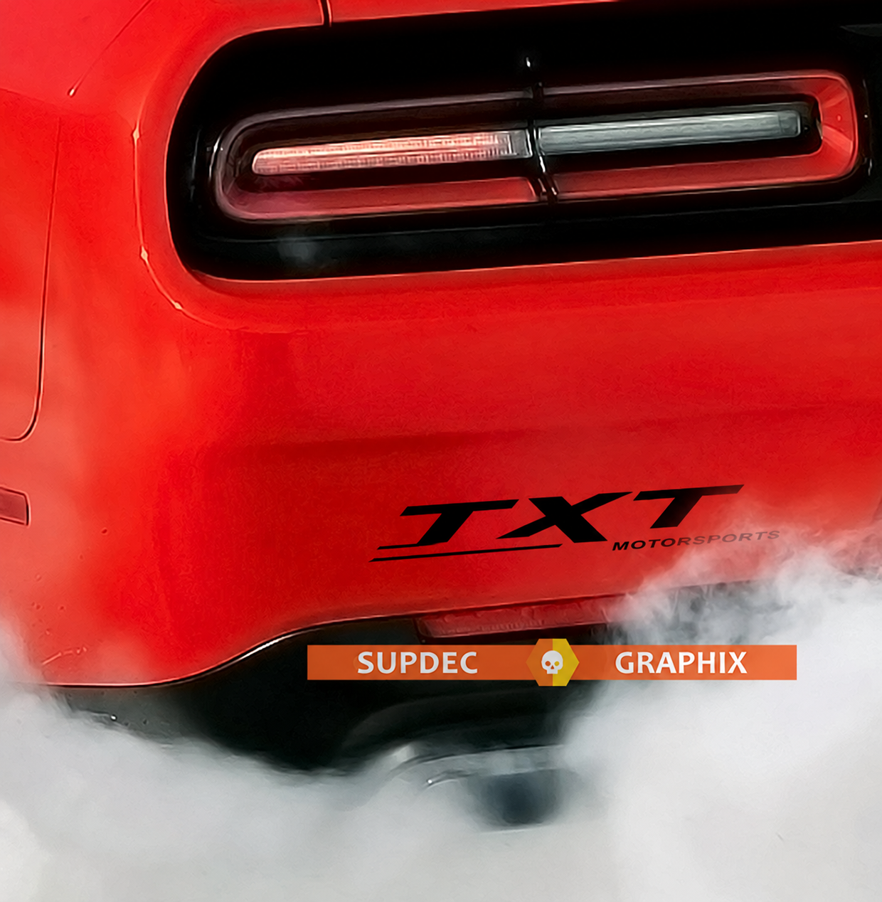 Aangepaste Tekst Motorsports Vinyl Stickerset voor Dodge Charger Challenger Viper