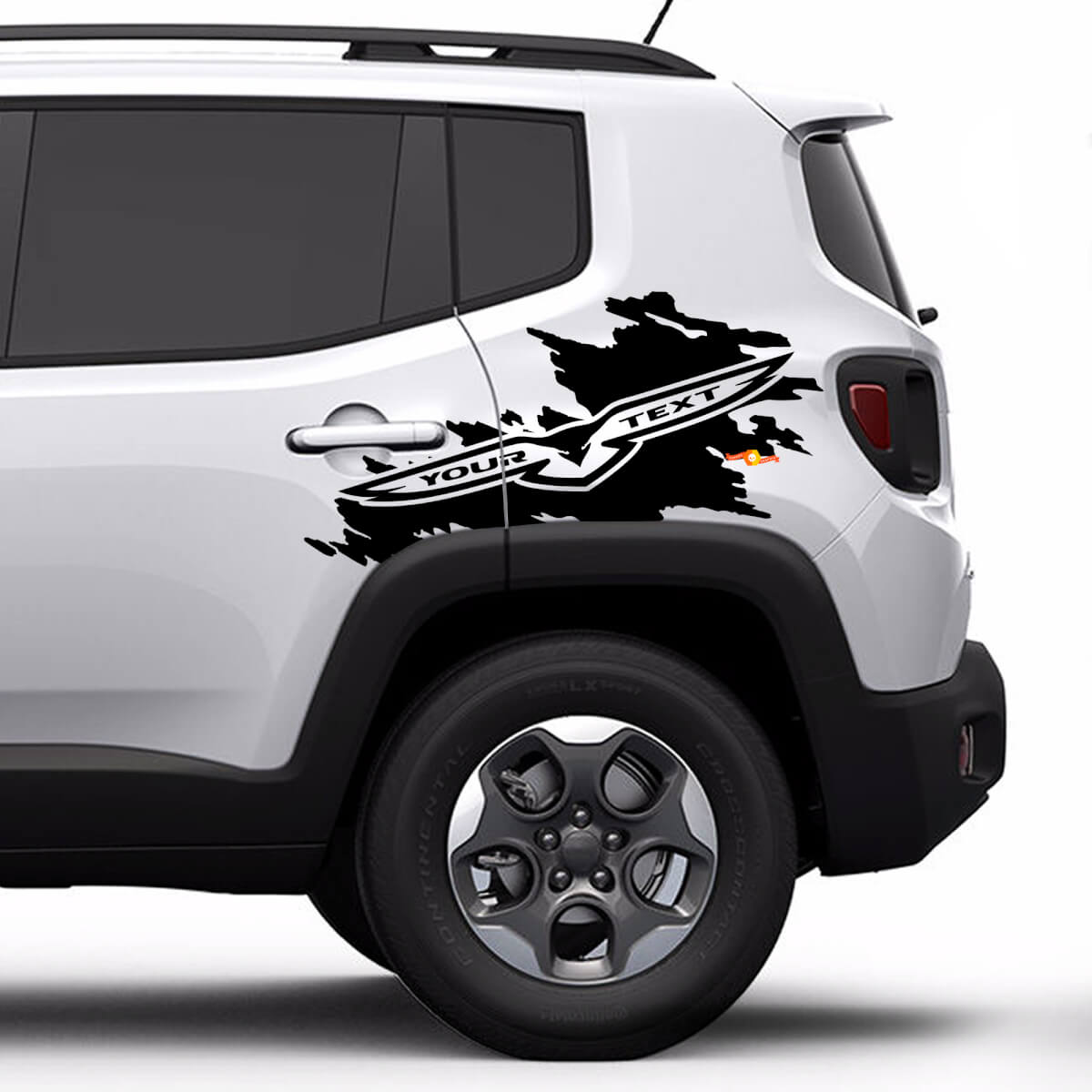 Hawk Splash Grafische Vinyl Sticker Decal voor Jeep Renegade Cherokee Compass