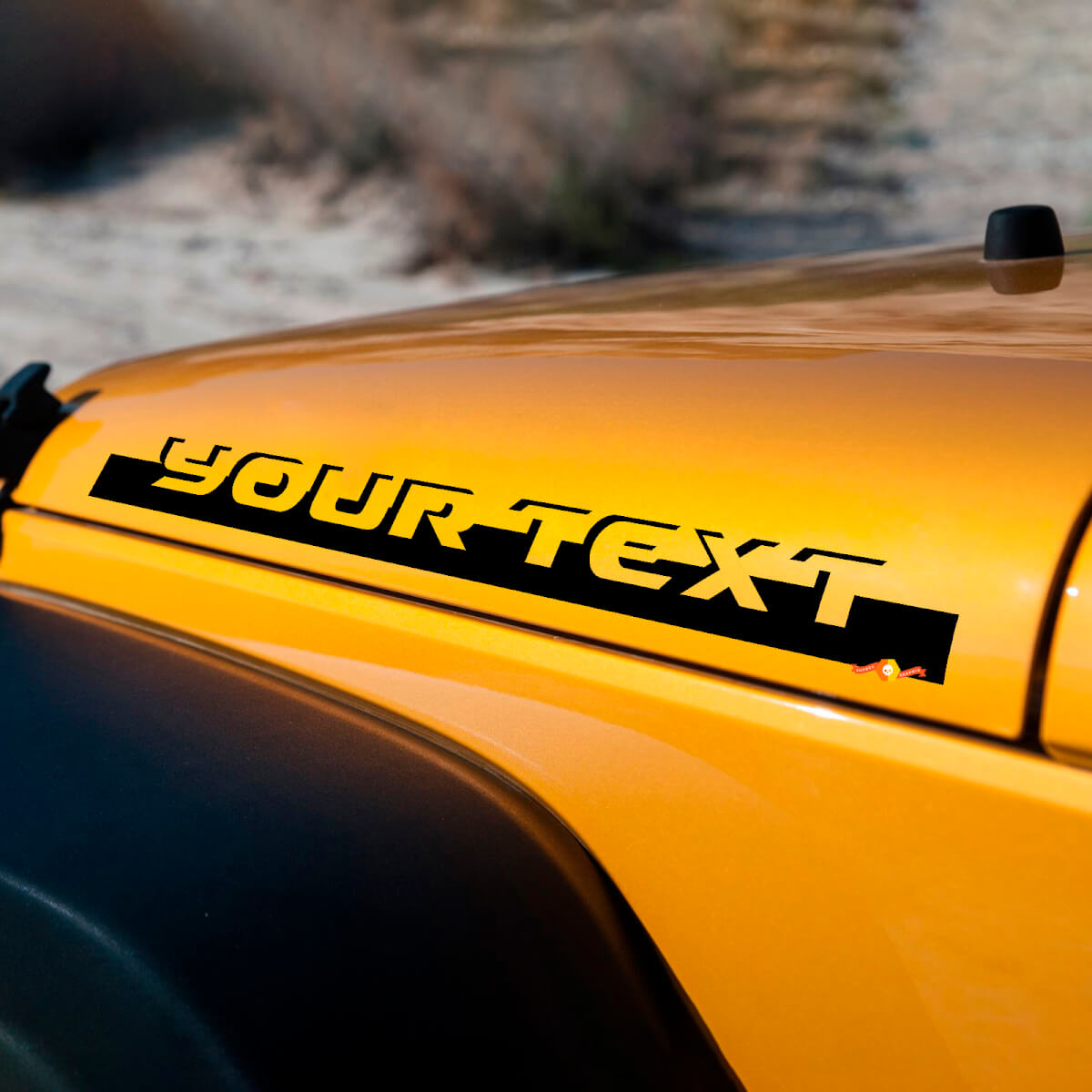 Lettering Stip Motorkap Zijkant Vinyl Sticker Decal voor Jeep Wrangler Rubicon Sahara