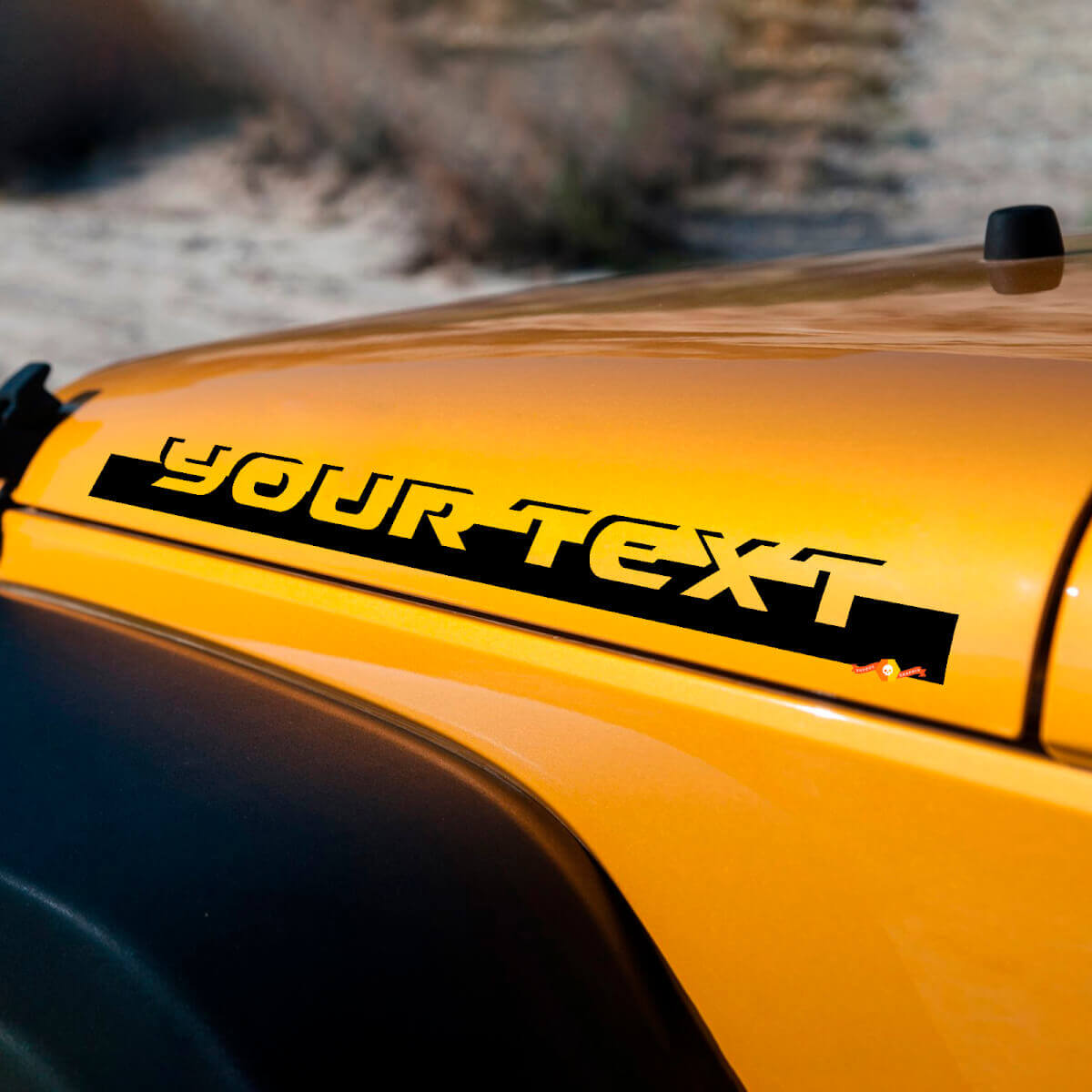 Lettering Stip Motorkap Zijkant Vinyl Sticker Decal voor Jeep Wrangler Rubicon Sahara