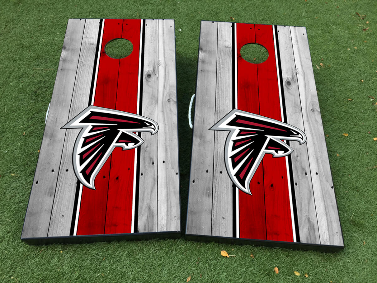 Atlanta Falcons voetbal Cornhole bordspel sticker sticker VINYL WRAPS met gelamineerd
