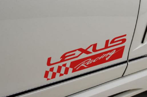 2 - LEXUS RACING Sport Motorsport Vinyl Decal sticker embleem logo ROOD