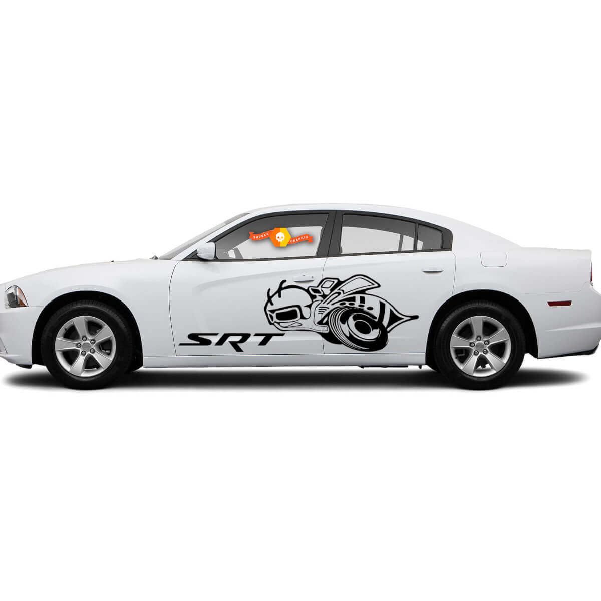 Super Bee SRT Zijdelingse Vinyl Decal Kit voor Dodge Charger