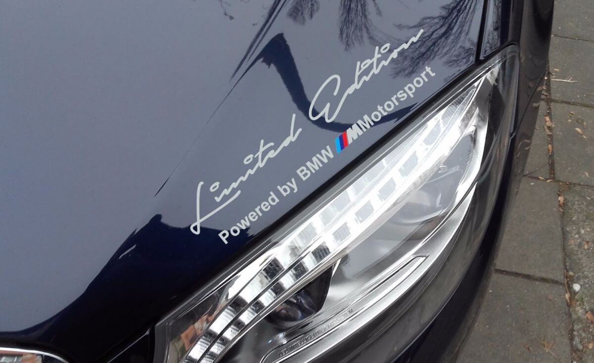2 x M Motorsport-sticker in beperkte oplage, compatibel met BMW M3 M4 M5 M6
