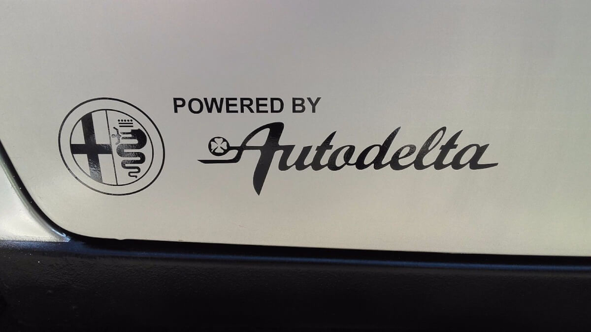 Aangedreven door Autodelta Zij Vinyl Decals Kit voor Alfa Romeo Spider Giulia