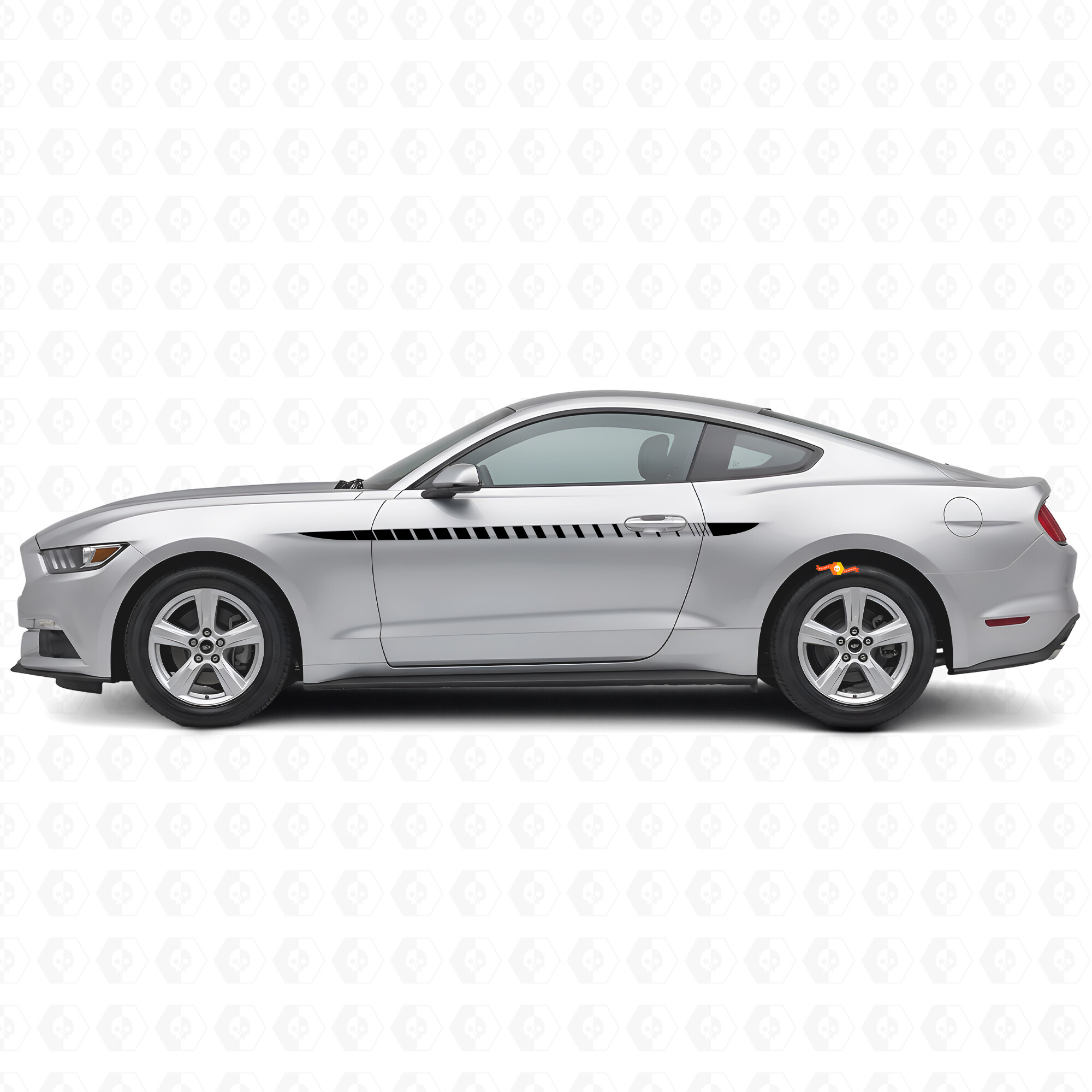Rallystijl Strepen Zij Vinyl Decal Kit voor Musclecar Musclecarmodel 2015-2020