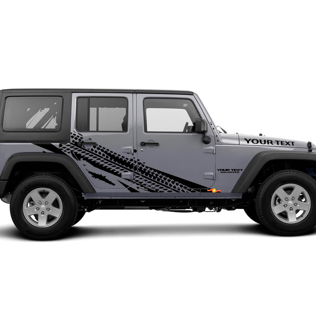 Tire Track Graphic Vinyl Sticker Decal voor Jeep Wrangler Unlimited JK