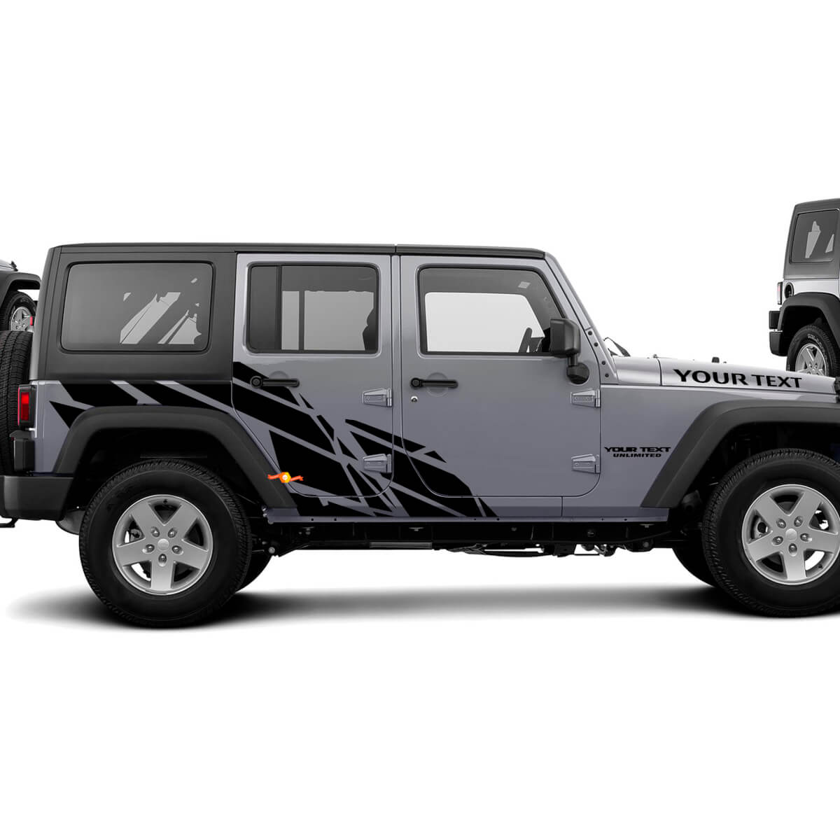 Rechte Spatgrafiek Vinyl Sticker Decal voor Jeep Wrangler Unlimited JK