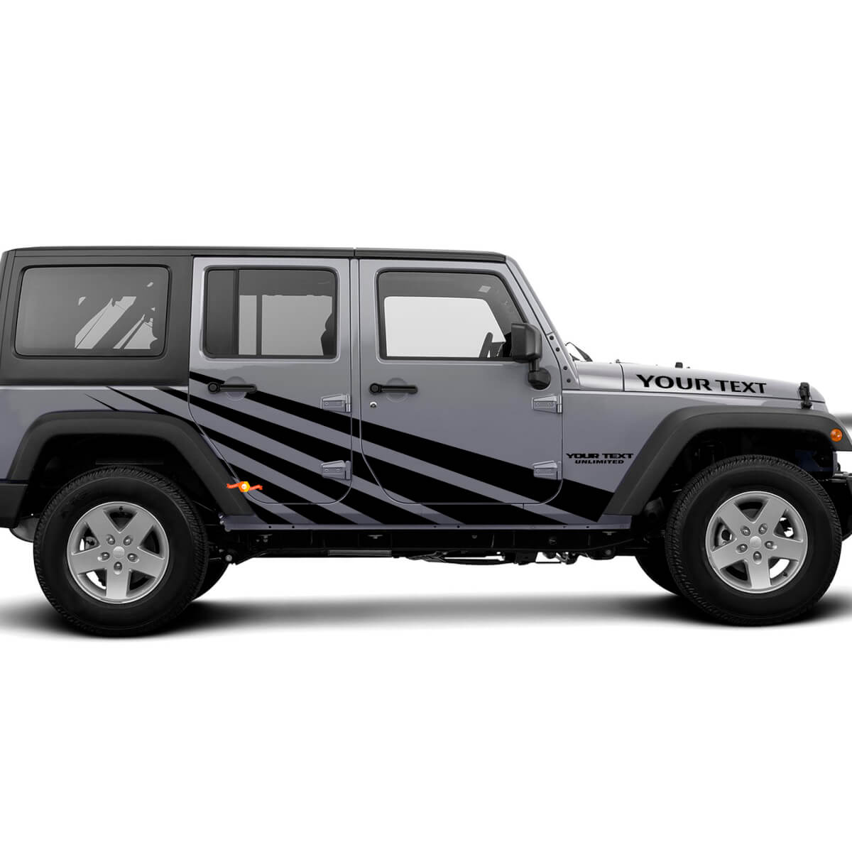 Straight Stripes Grafische Vinyl Decal Kit voor Jeep Wrangler JK