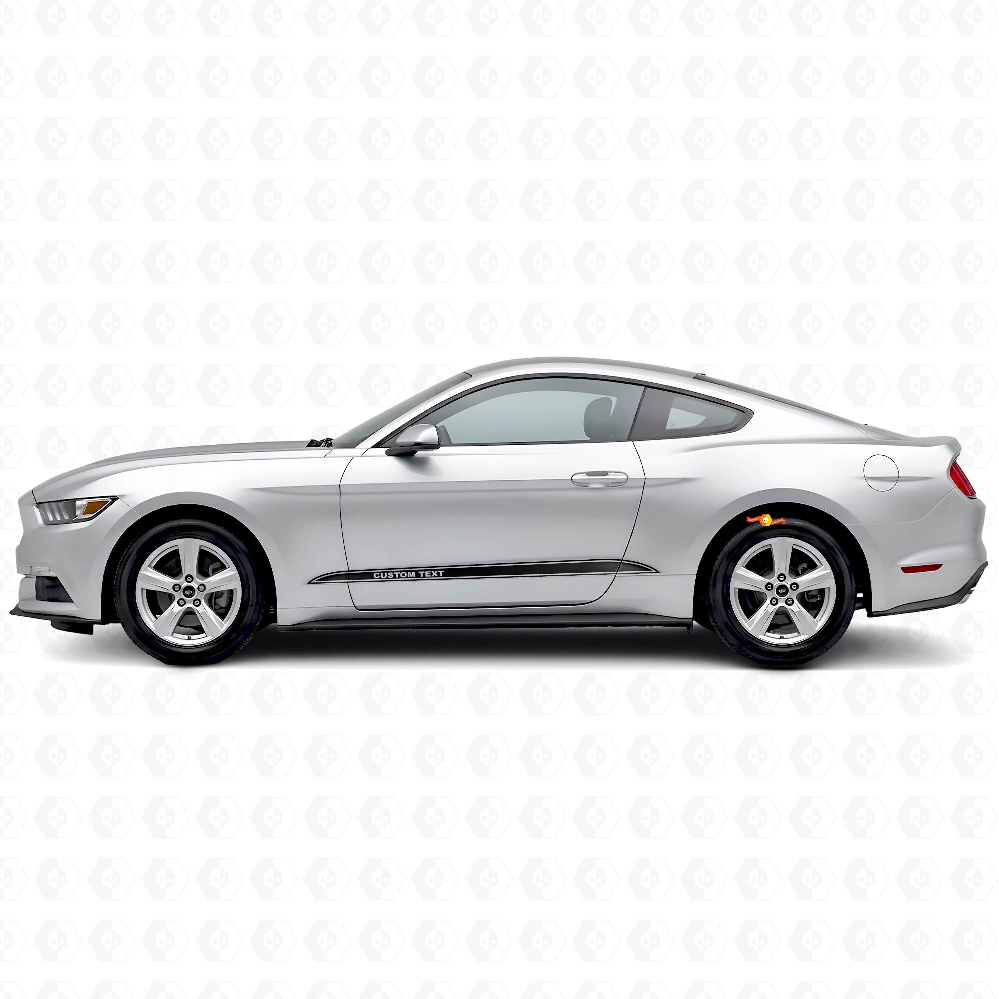 Aangepast Ombra Strepen Onderste Zijvinyl Decal Kit voor Musclecar Musclecarmodel 2015-2020