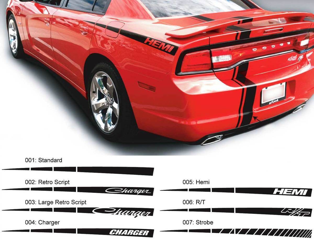 Dodge Charger Quarter Spear Hemi RT-stickersticker Zijafbeeldingen passen op modellen 2011-2014