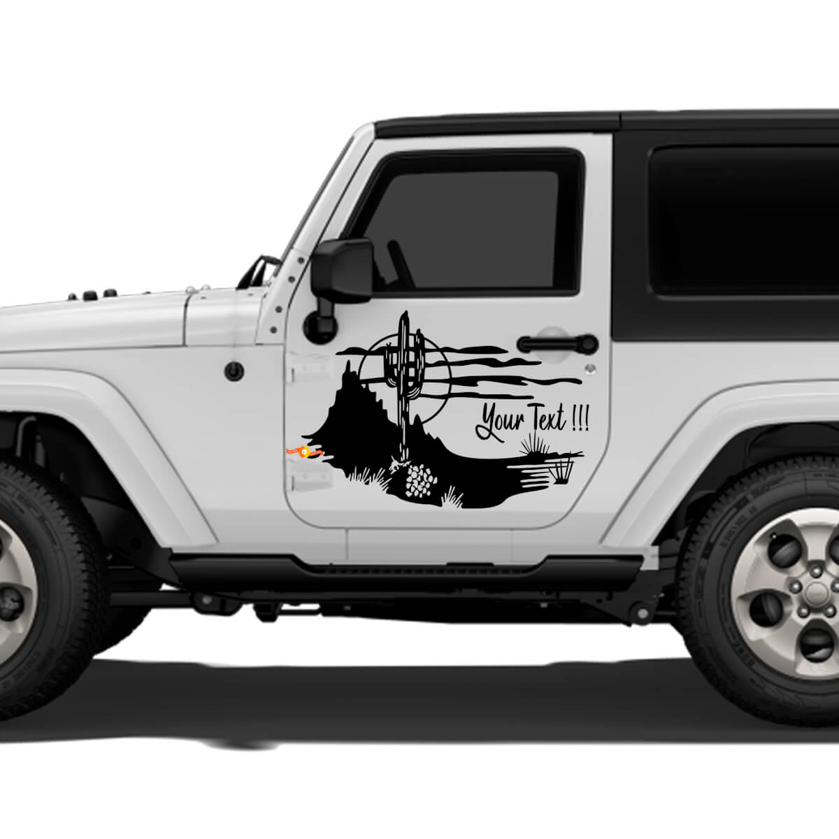 Cactus Landscape Deur Vinyl Sticker Decal voor Jeep Wrangler Rubicon Sahara
