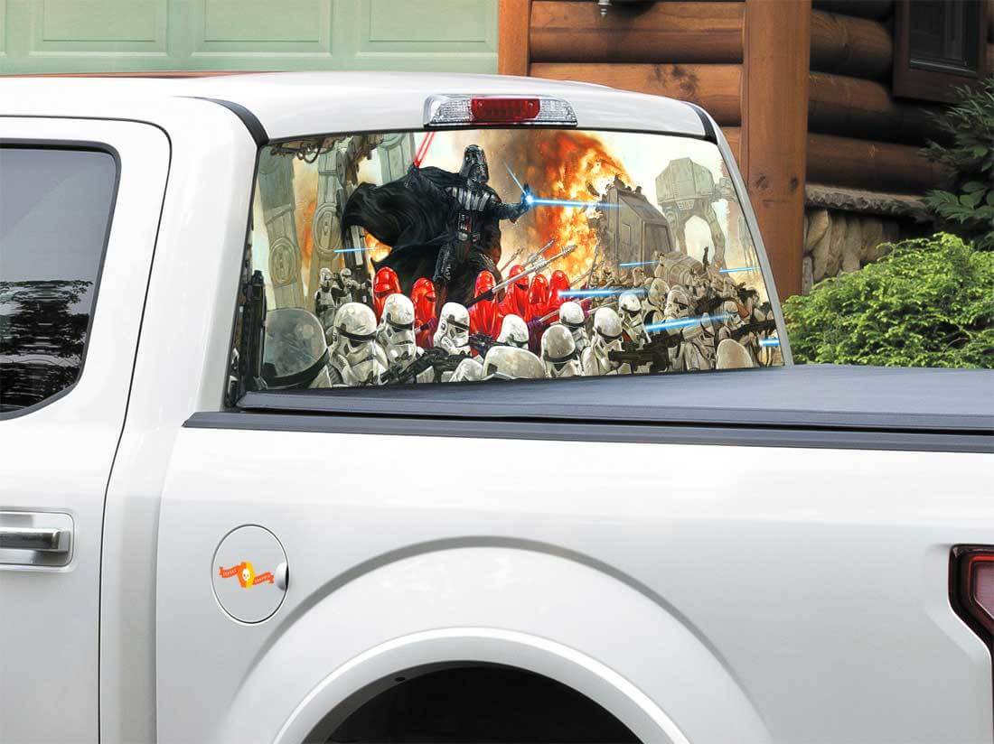 Darth Vader Empire Forces Achterraam Vinyl Sticker voor Pickup Truck SUV