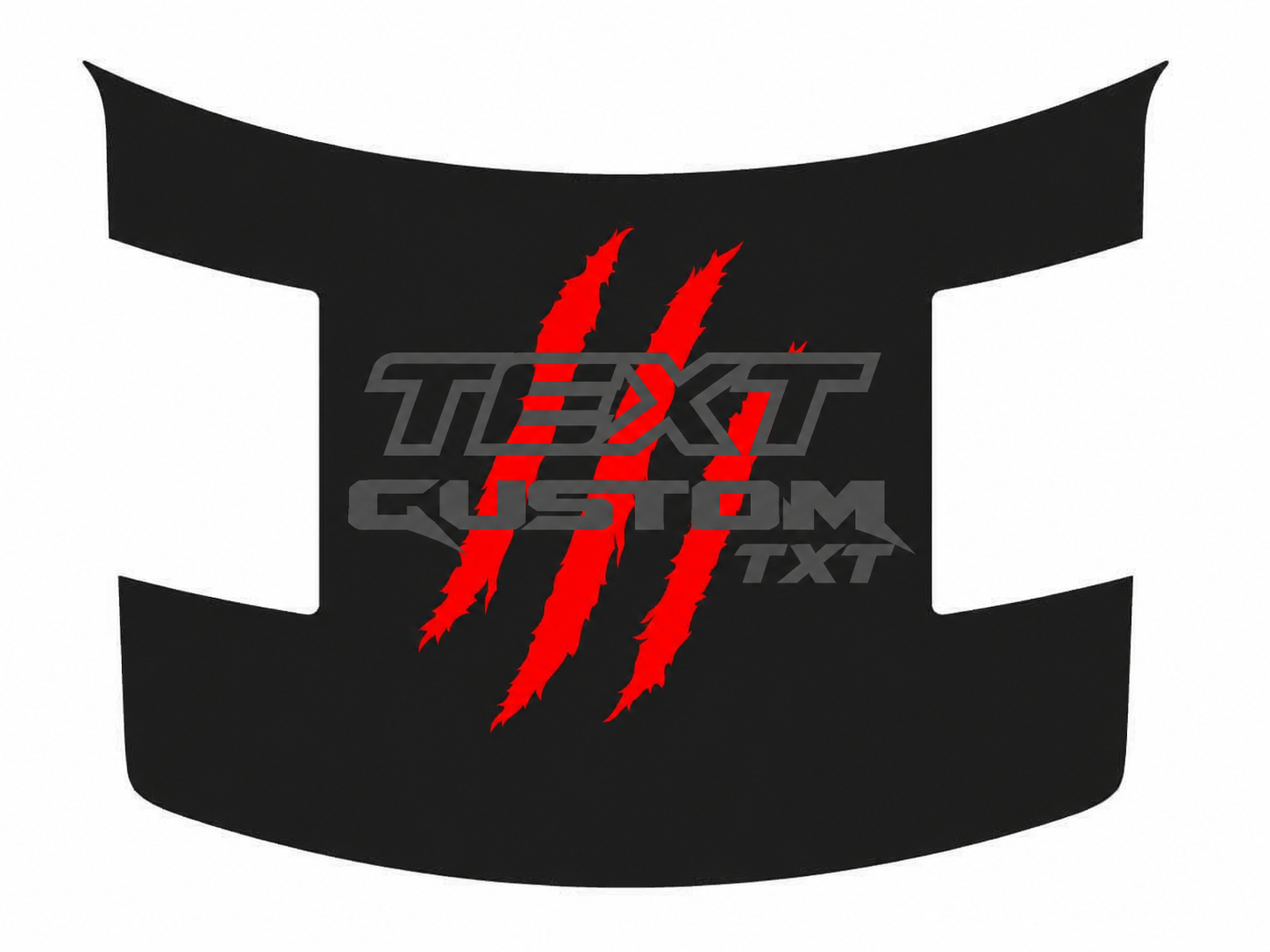 CUSTOM TXT Krabklauw Motorkap Vinyl Decal Sticker voor Ford F-150 2010-2014