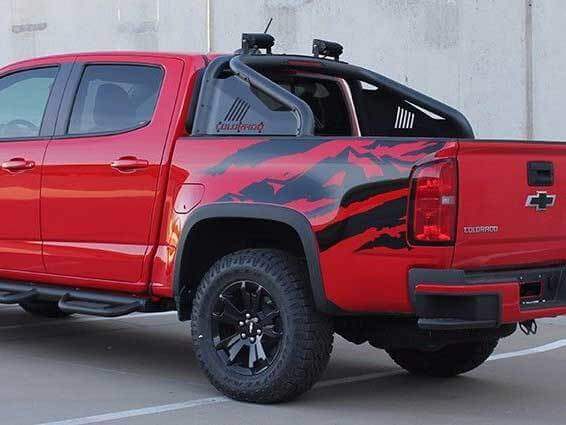 Chevy Colorado bed side mountains splash Grafische stickers stickers passen op modellen 2015-2018