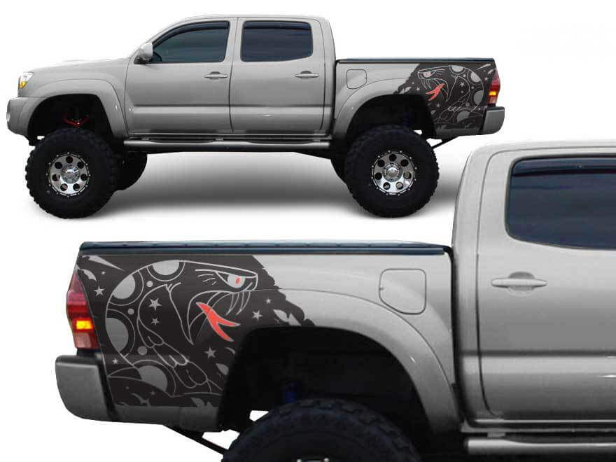 Boze Slang Bedkanten Vinyl Decal Sticker voor Toyota Tacoma 2005-2015