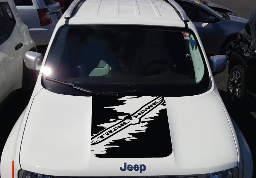 Jeep Renegade Cherokee Trailhawk TrailHawk Splash grafische vinyl sticker sticker kap
