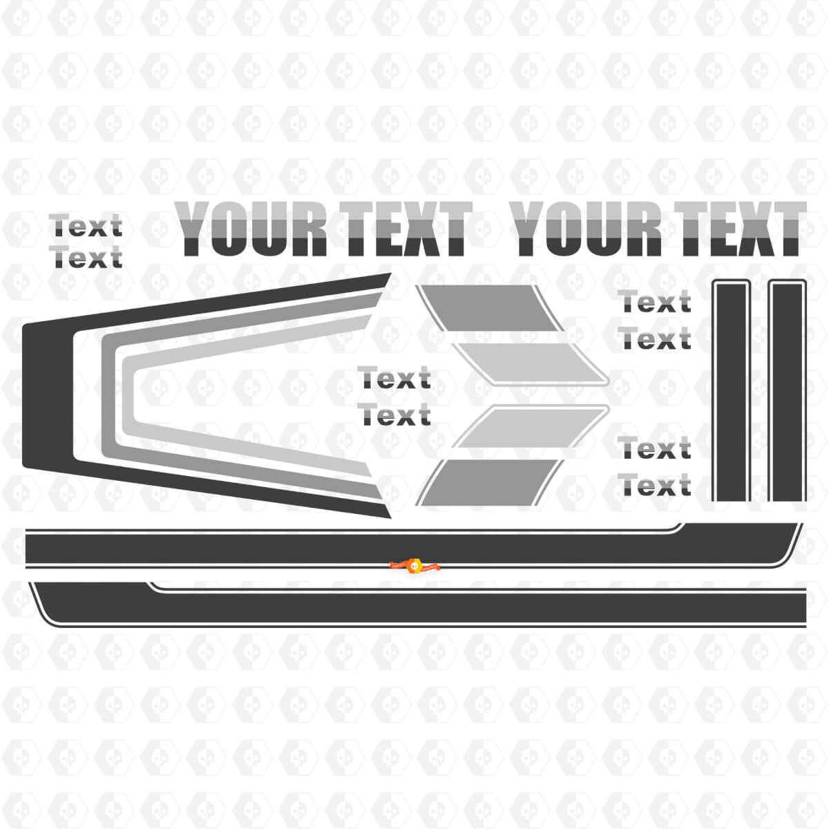 Vintage stijl strepen motorkap en zij vinyl decals stickers voor Jeep Renegade CJ5 CJ7