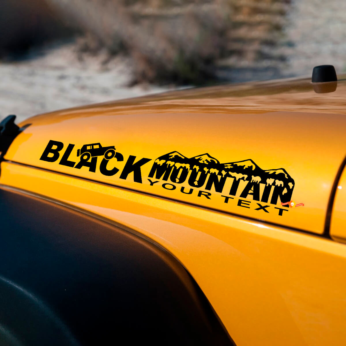 Black Mountain Hood Side Graphic Decals Stickers voor Jeep Rubicon Wrangler