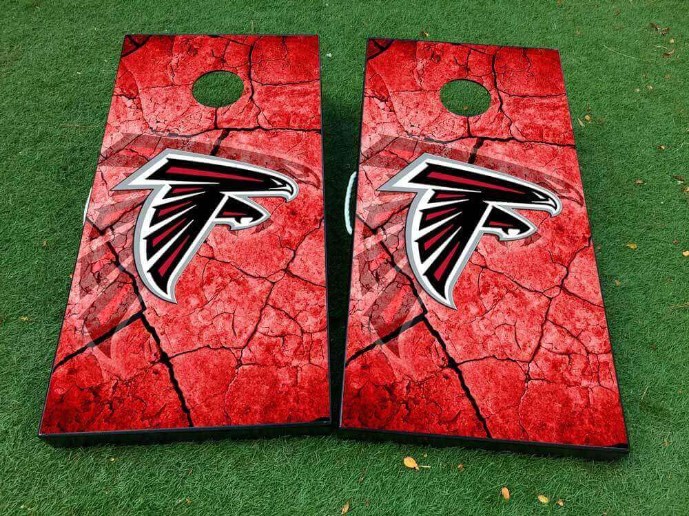 Atlanta Falcons Football Cornhole Board Vinyl Wrap Stickers Set