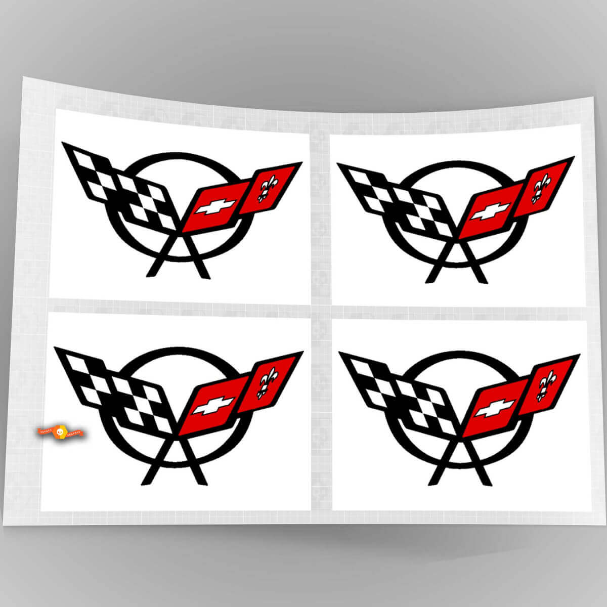 Corvette C5 Logo Wiel Centrumkap Vinyl Decal Sticker