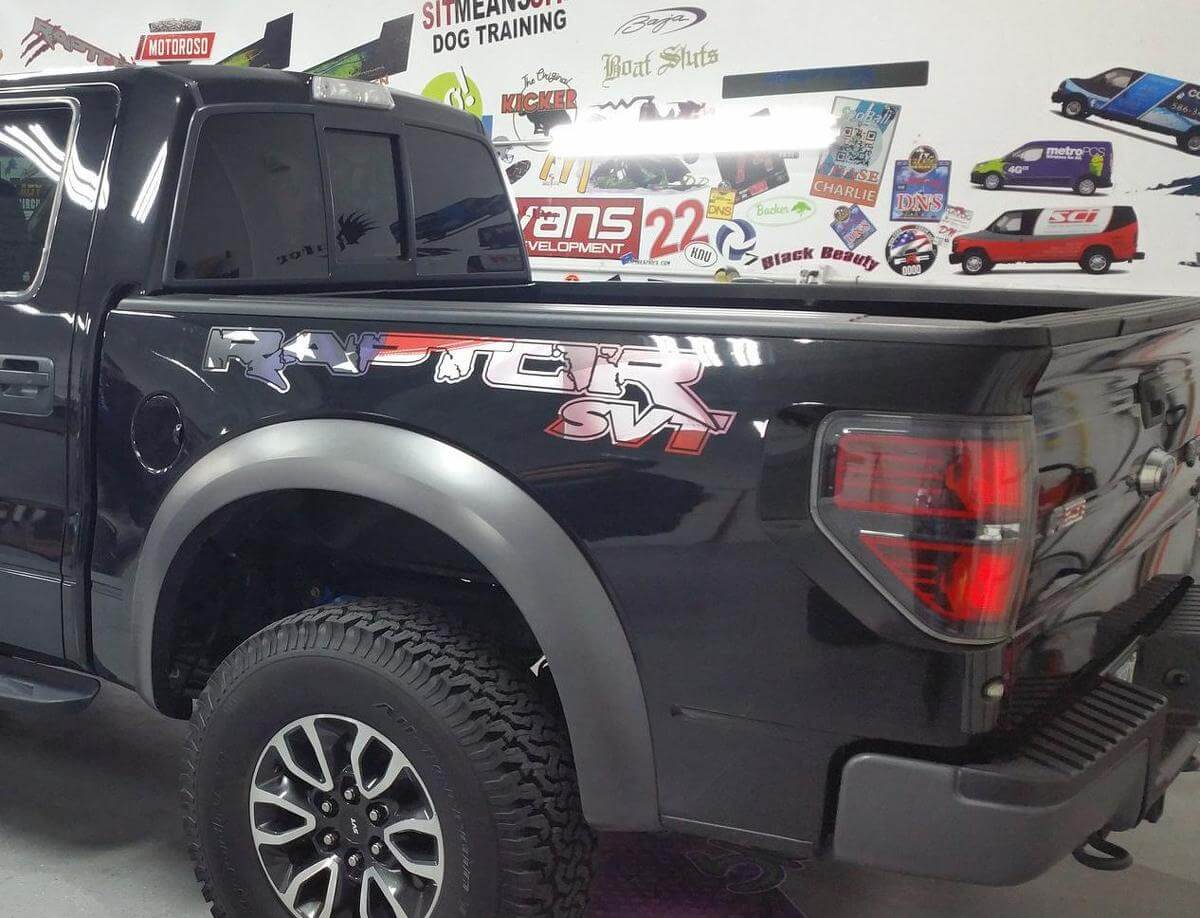 USA Vlag Achterzijde Vinyl Stickerenset voor Musclecar Truck