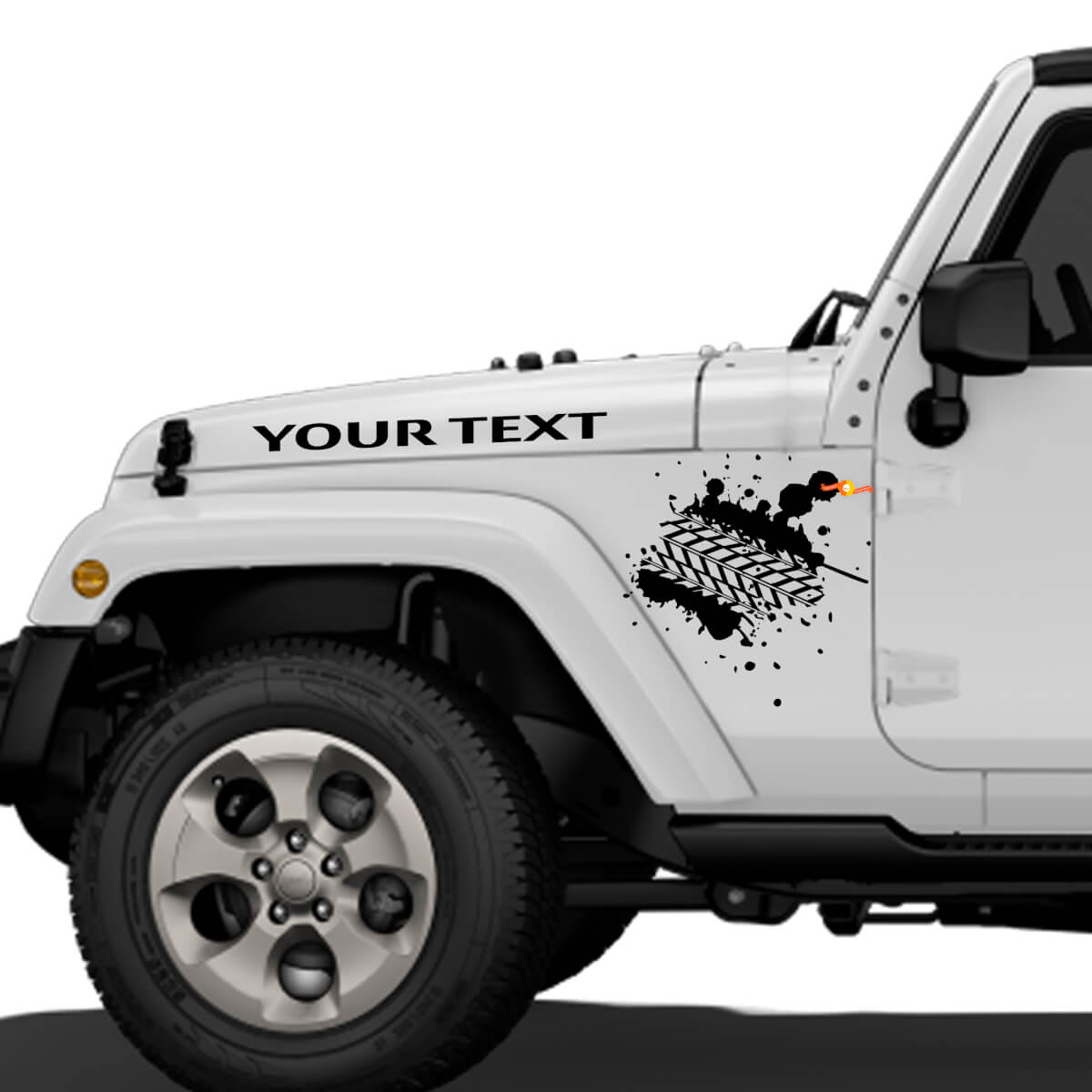 Modder bandensporen Jeep Vinyl Decal Hood Rubicon Renegade Sticker Car Truck Vehicle kit