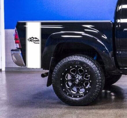 TRD-stijl zijstrepen vinylstickerset voor Toyota Tacoma Tundra