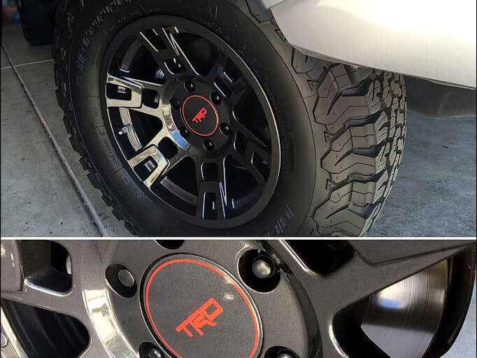 TRD TEQ Skull Logo Wielnaaf Vinyl Stickerset voor Toyota-auto's