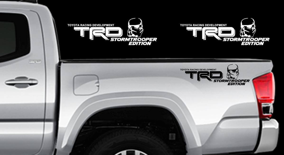 TRD Stormtrooper Edition Vinylsticker Kit voor de zijkant van de cabine voor Toyota Tacoma Tundra