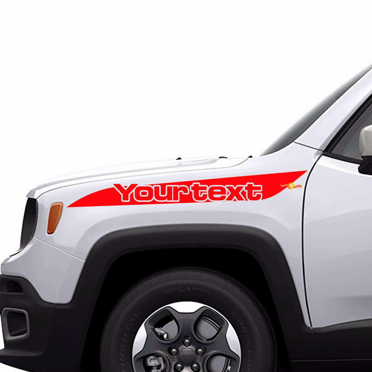 Lettering Stripe Motorkap Zijkant Vinyl Decal Sticker Grafiek voor Jeep Renegade