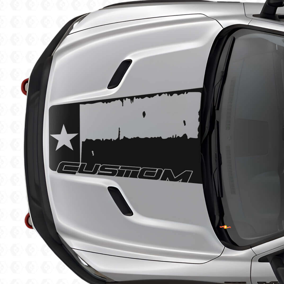 Verweerde Texas Vlag Motorkap Vinyl Decal voor Dodge Ram 2015–2017