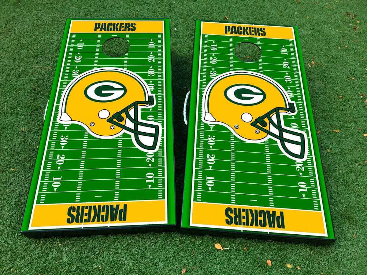 Aangepaste NFL-teamveld Cornhole-bord vinylwrapstickers