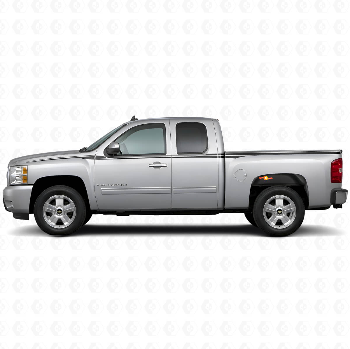 Geïllustreerde Vinyl Zijstrepen Decal Kit voor Chevy Silverado 2006-2013