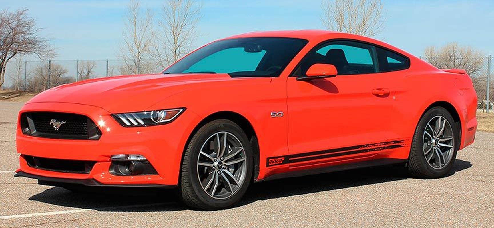 TXT Breakup Rocker Strepen Vinyl Grafisch Kit voor Musclecar Musclecarmodel 2015-2017